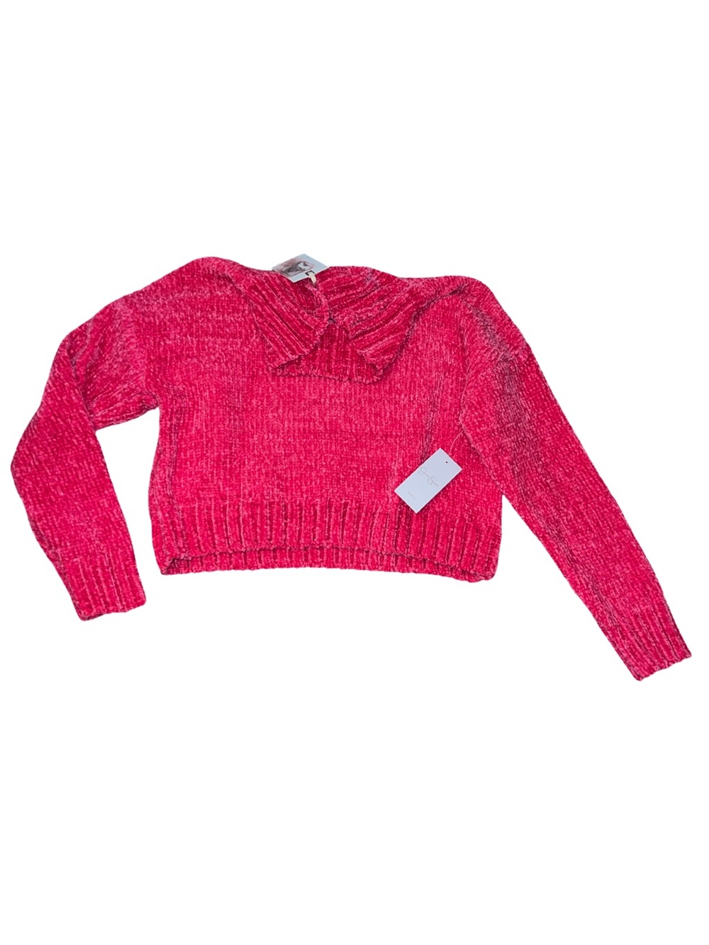 Jessica Simpson Girls Size 12 (XL) Sweater Hot Pink Chenille NWT